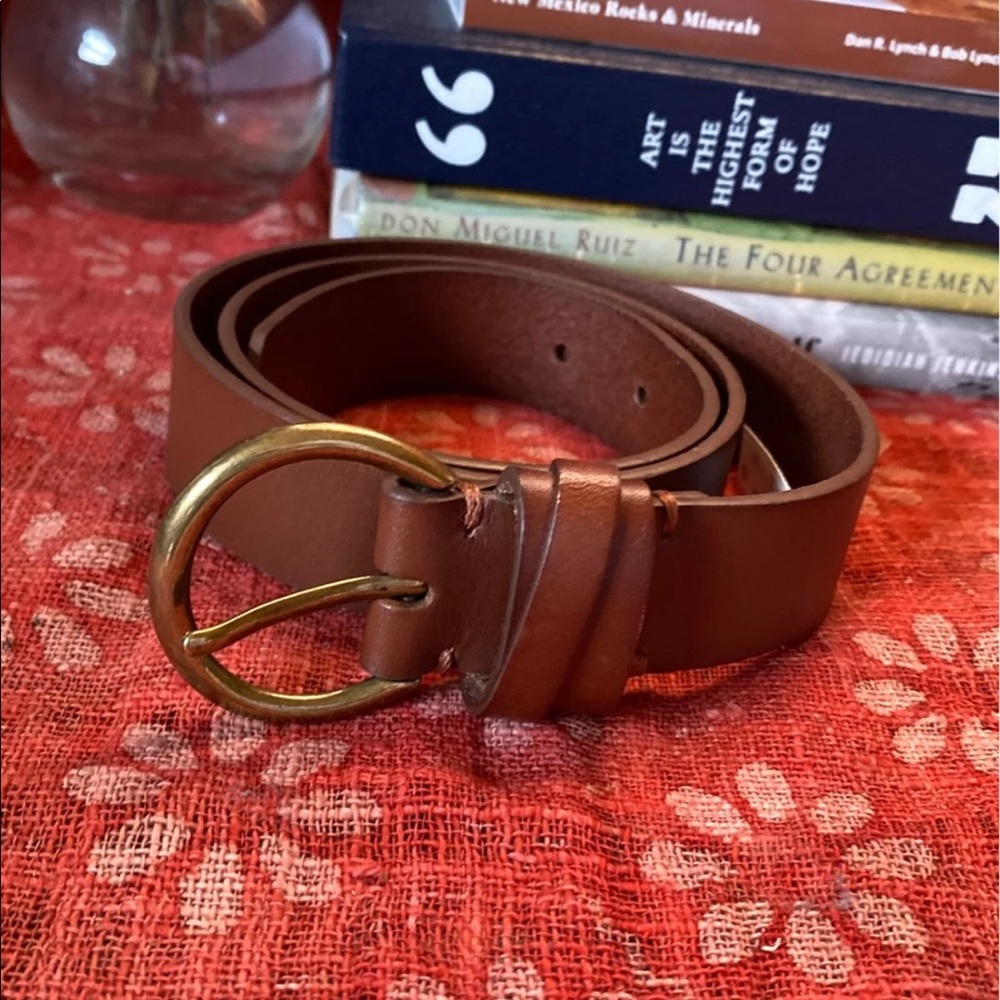NWT Loft Brown Leather Belt - XS